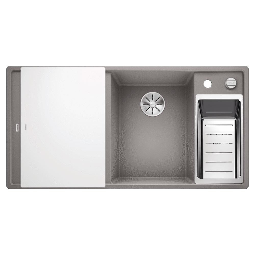 Blanco AXIA III 6 S Granit Evye, Alu Metallic, Sol, Cam kesme tahtalı, 100x51 cm