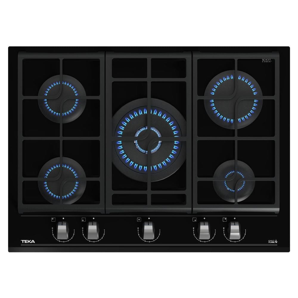 Teka GZC 75330 XBC BK E4 Ankastre Cam Ocak, Siyah, 70 cm