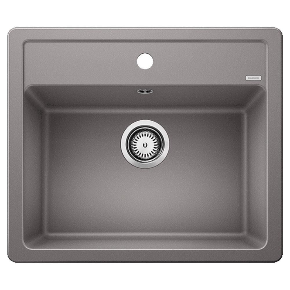 Blanco LEGRA 6 Granit Evye, Alu Metallic, Tek Hazneli, Tezgah üstü, 58,5x50 cm