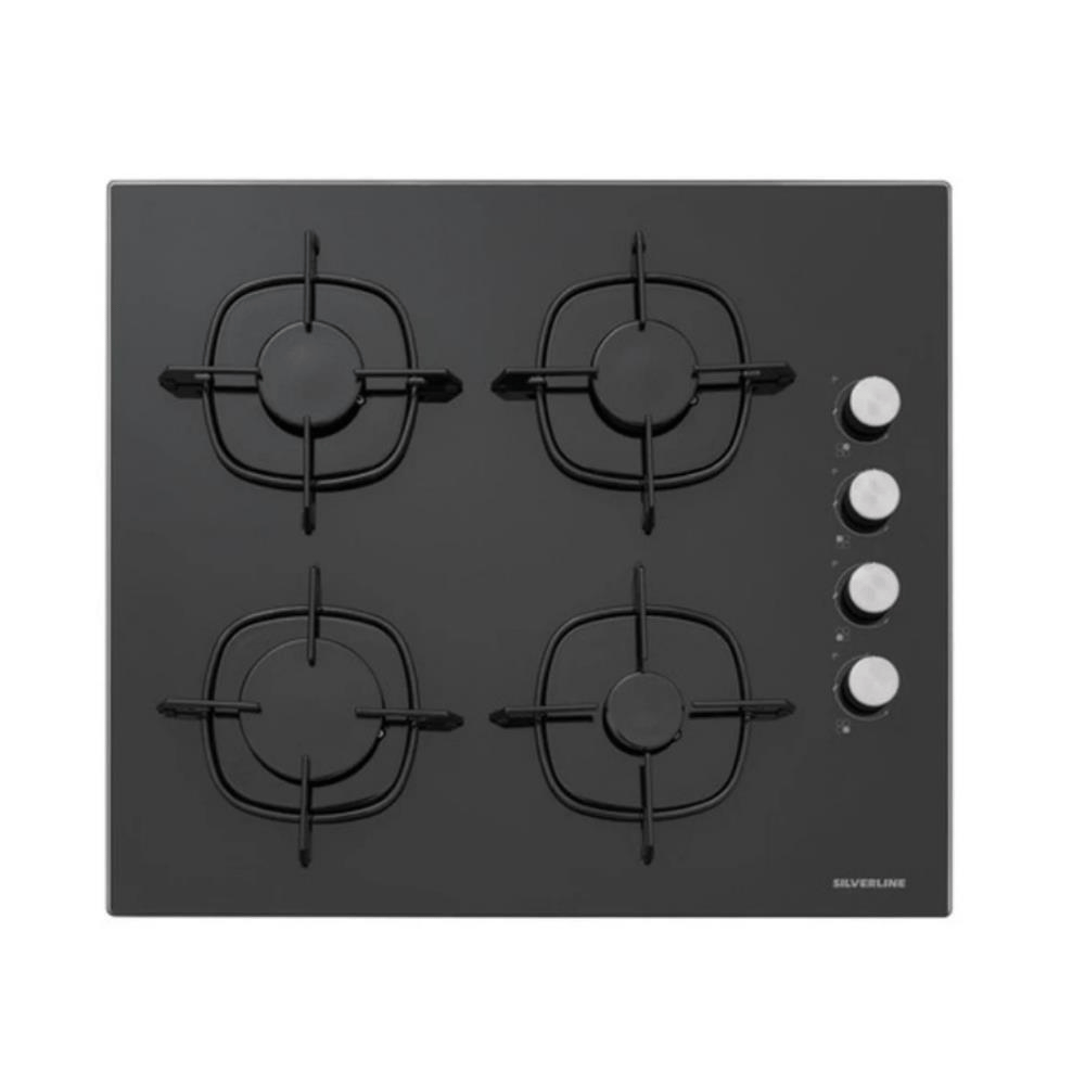 Silverline CS5700E6 Ankastre Cam Ocak, Siyah Renk, 60 cm