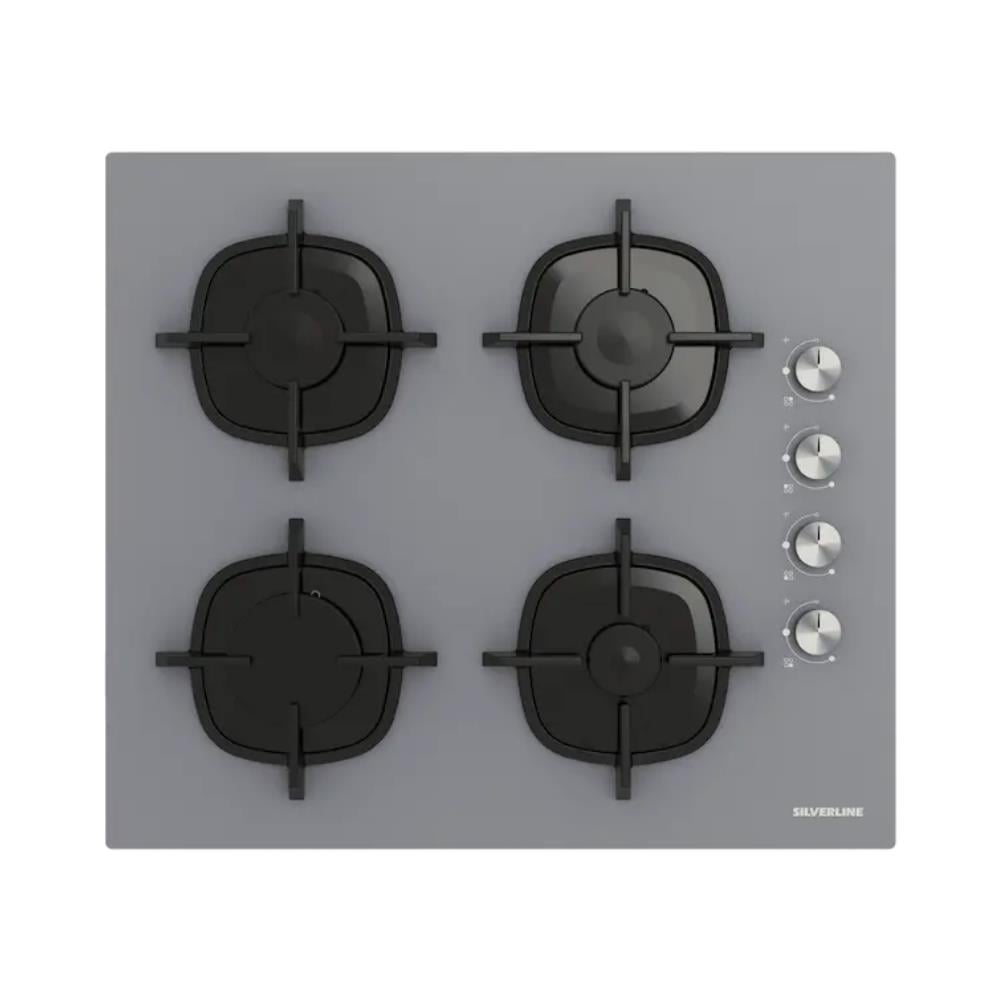 Silverline CS5335S02 Ankastre Cam Ocak, Gri Renk, 60 cm