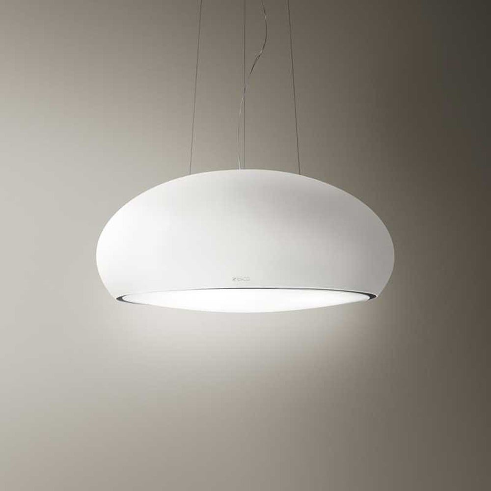 Elica Seashell WH.F.80 Ada Davlumbaz, Mat Beyaz, 80 cm