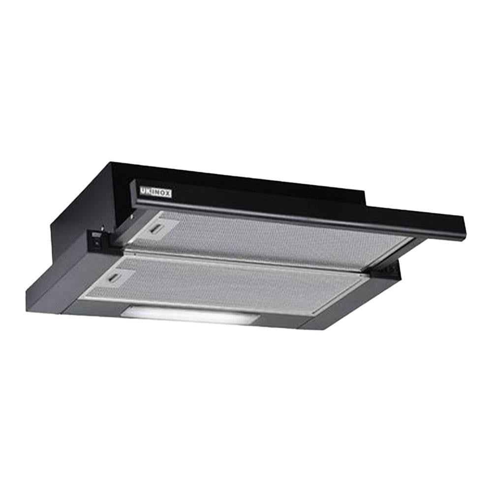 Ukinox TRAGER S 500 Sürgülü Aspiratör, Siyah, 60cm, 500m3