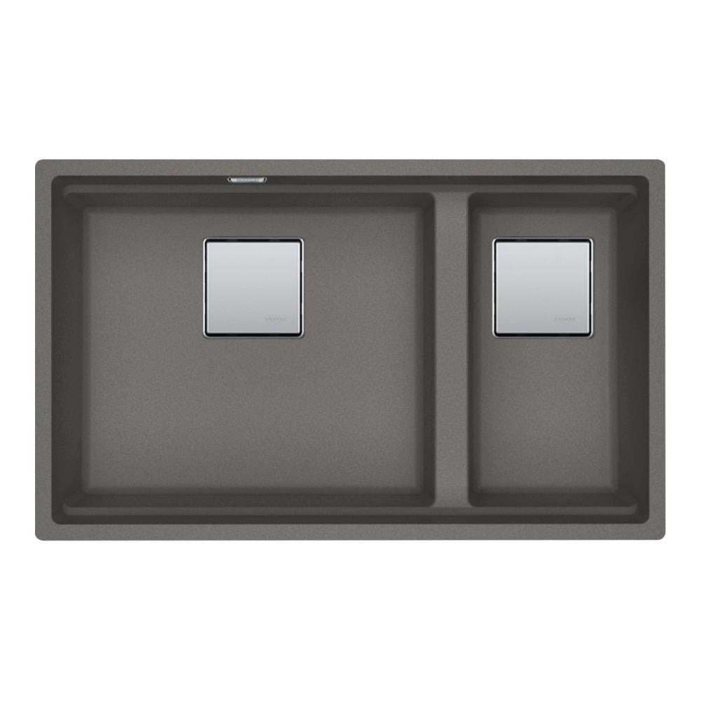 Franke KNG 120 Granit Evye, Stone Grey, Tezgah Altı, 1.5 Hazneli, 72x42 cm