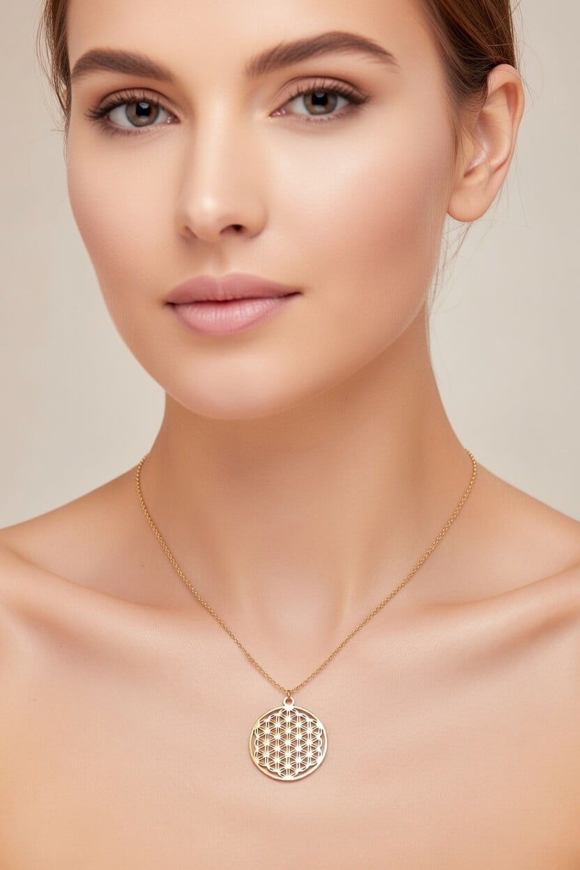 Sacred Bloom – Yaşam Çiçeği Sembol Kolye