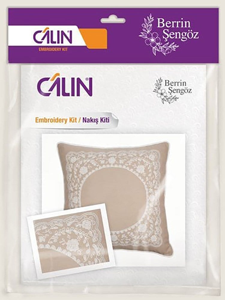 Calin - Berrin Şengöz Nakış Kiti -  Dantel Motif 3 (Kare)