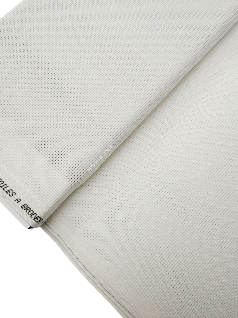 DMC Fabric Aida - DM222-Blanc, Width:110cm, 14Ct - Blanc