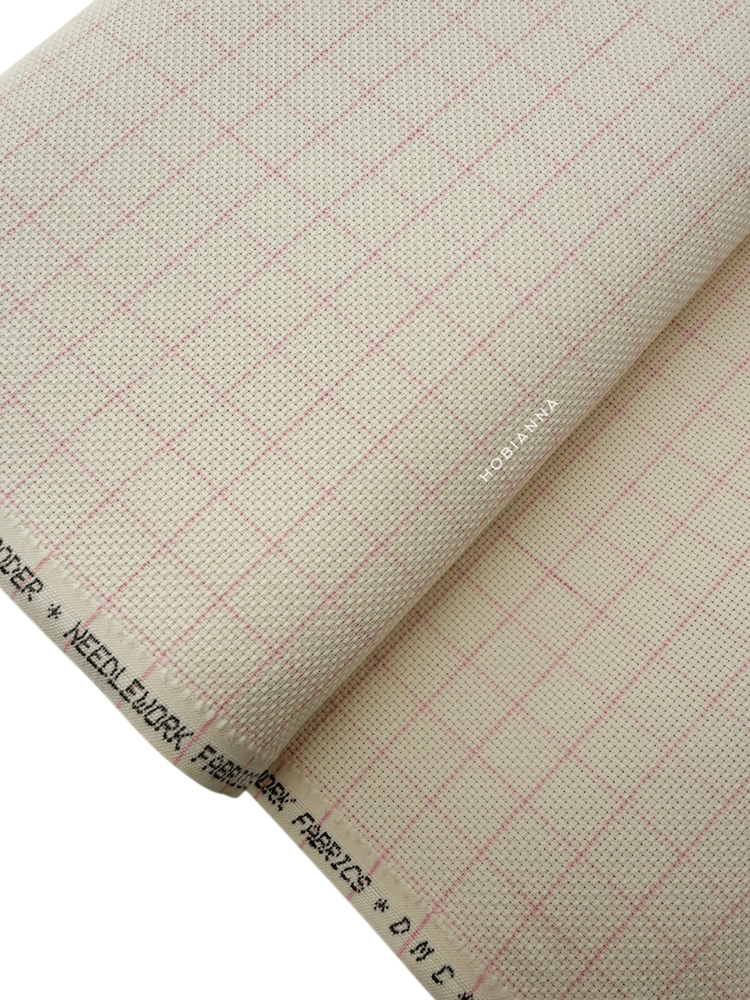 DMC Fabric Aida - DM222MG, Width:110cm, 14Ct - Checked Ecru