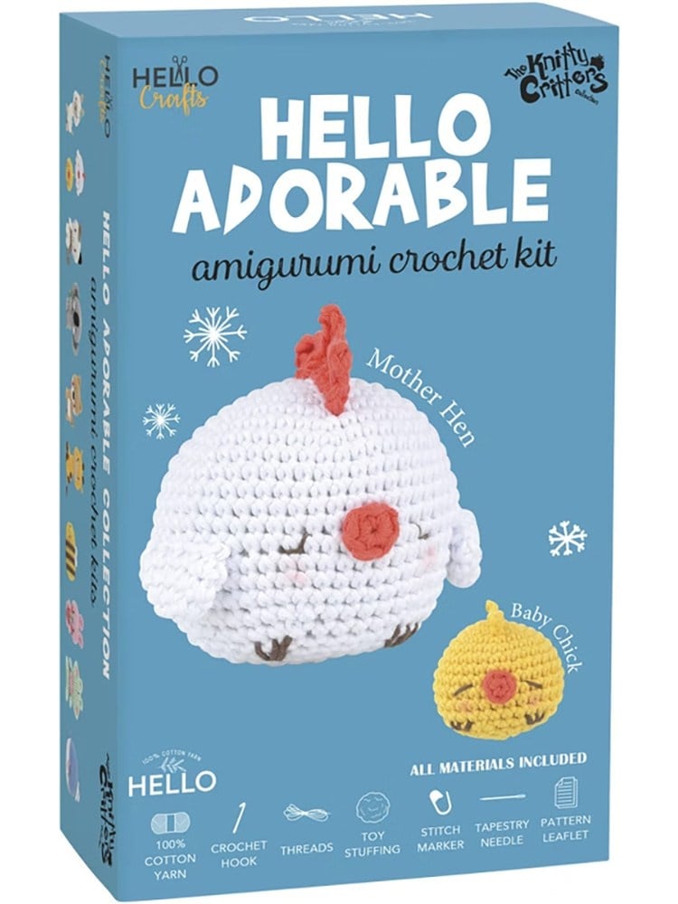 Hello Adorable Amigurumi Kiti - Anne Tavuk ve Civcivi