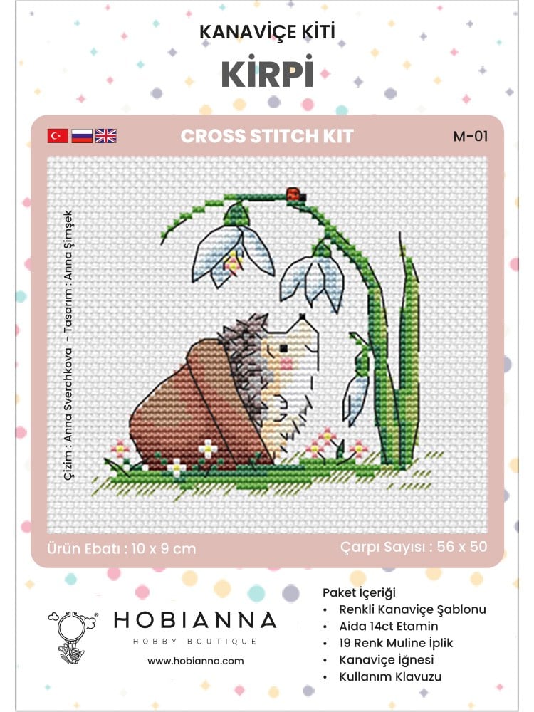 Hobianna Kanaviçe Kiti - Kirpi