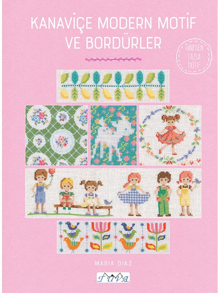 Kanaviçe Modern Motif ve Bordürler Kitabı