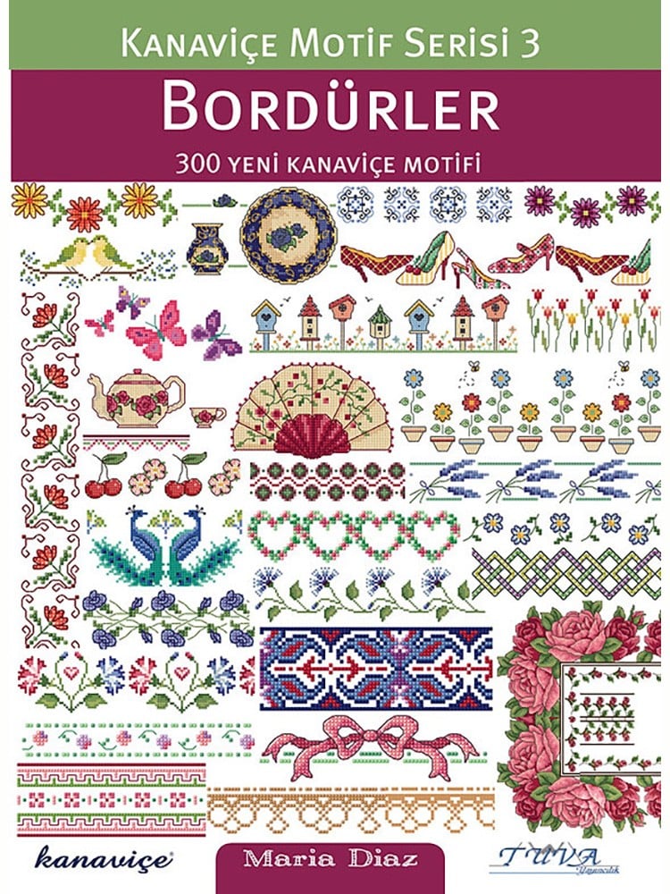 Kanaviçe Motif Serisi 3 - Bordürler Kitabı