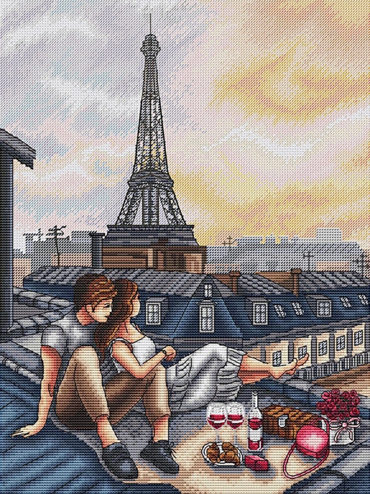 Paris'teki Tarih Kanaviçe Şablonu (Elektronik Versiyonu)