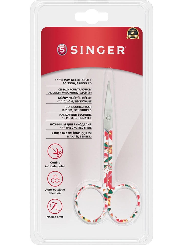 Singer Kıvırık Uçlu Renki Nakış Makası 4'' (703)