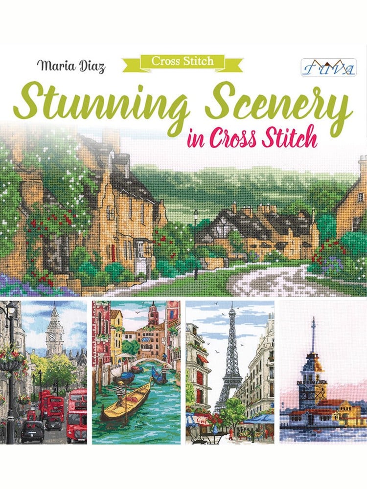 Stunning Scenery in Cross Stitch Kanaviçe Kitabı (İngilizce)