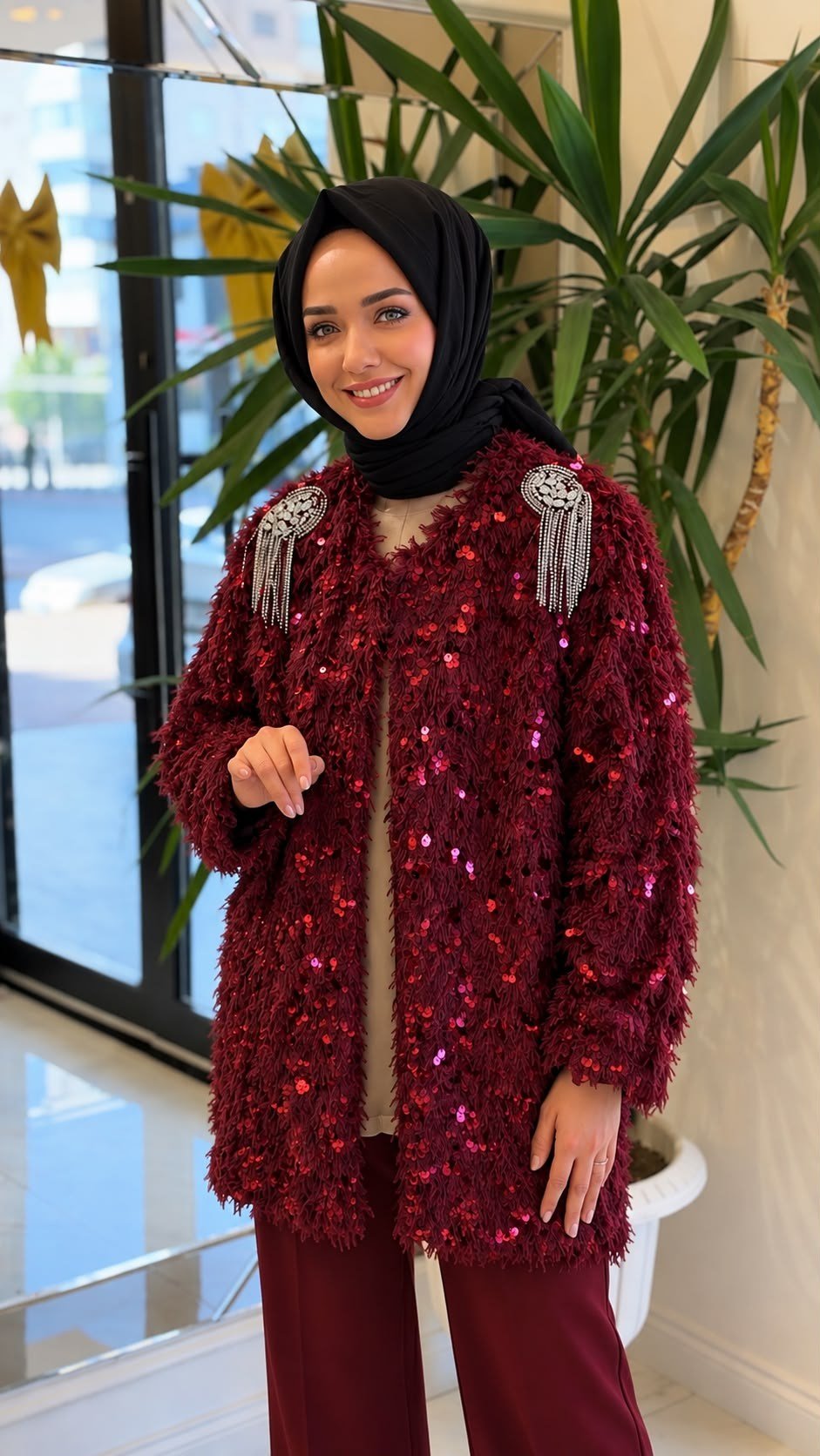 GHISA 2662 CEKET BORDO