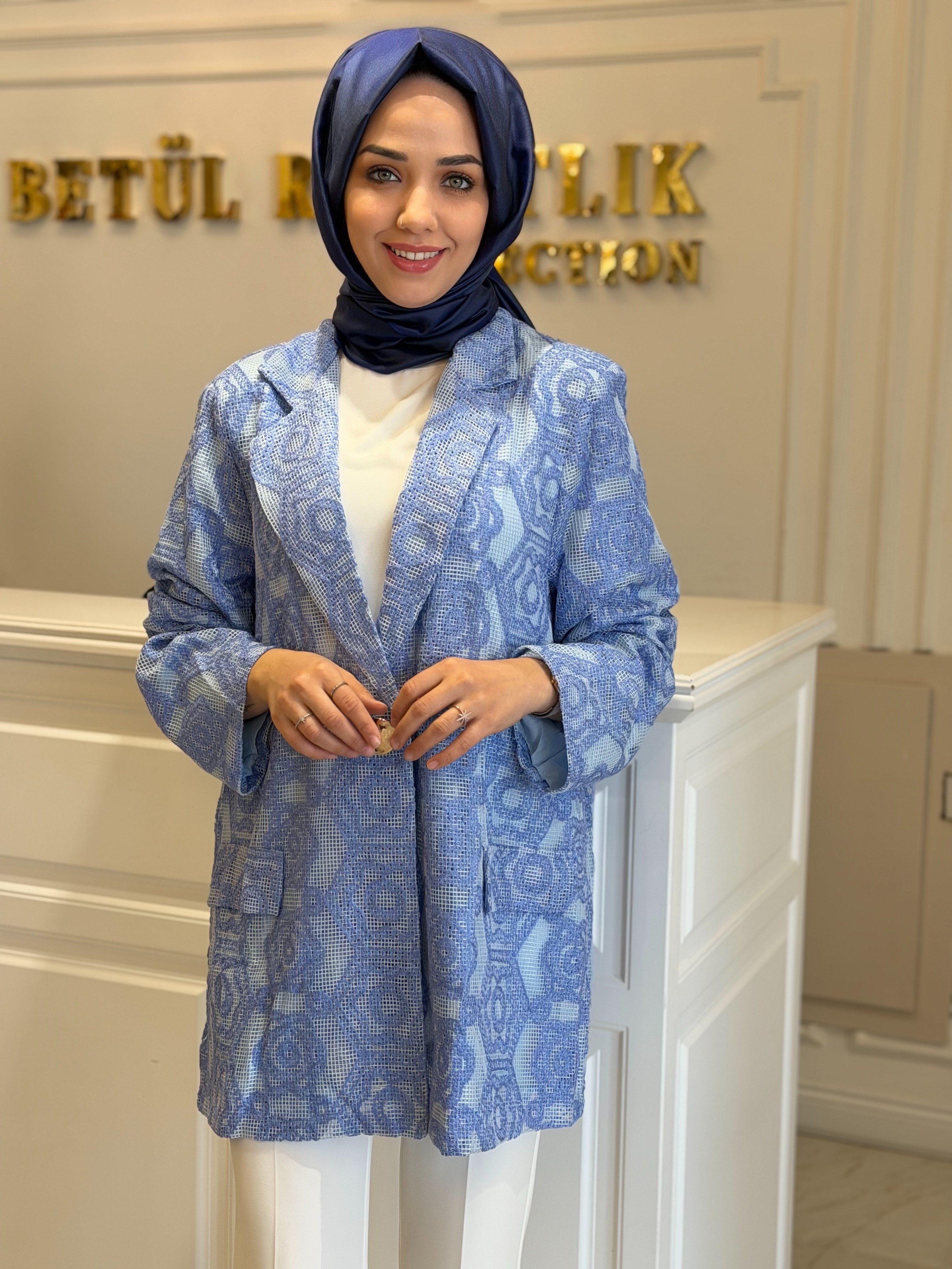 GHISA 3378 CEKET MAVİ