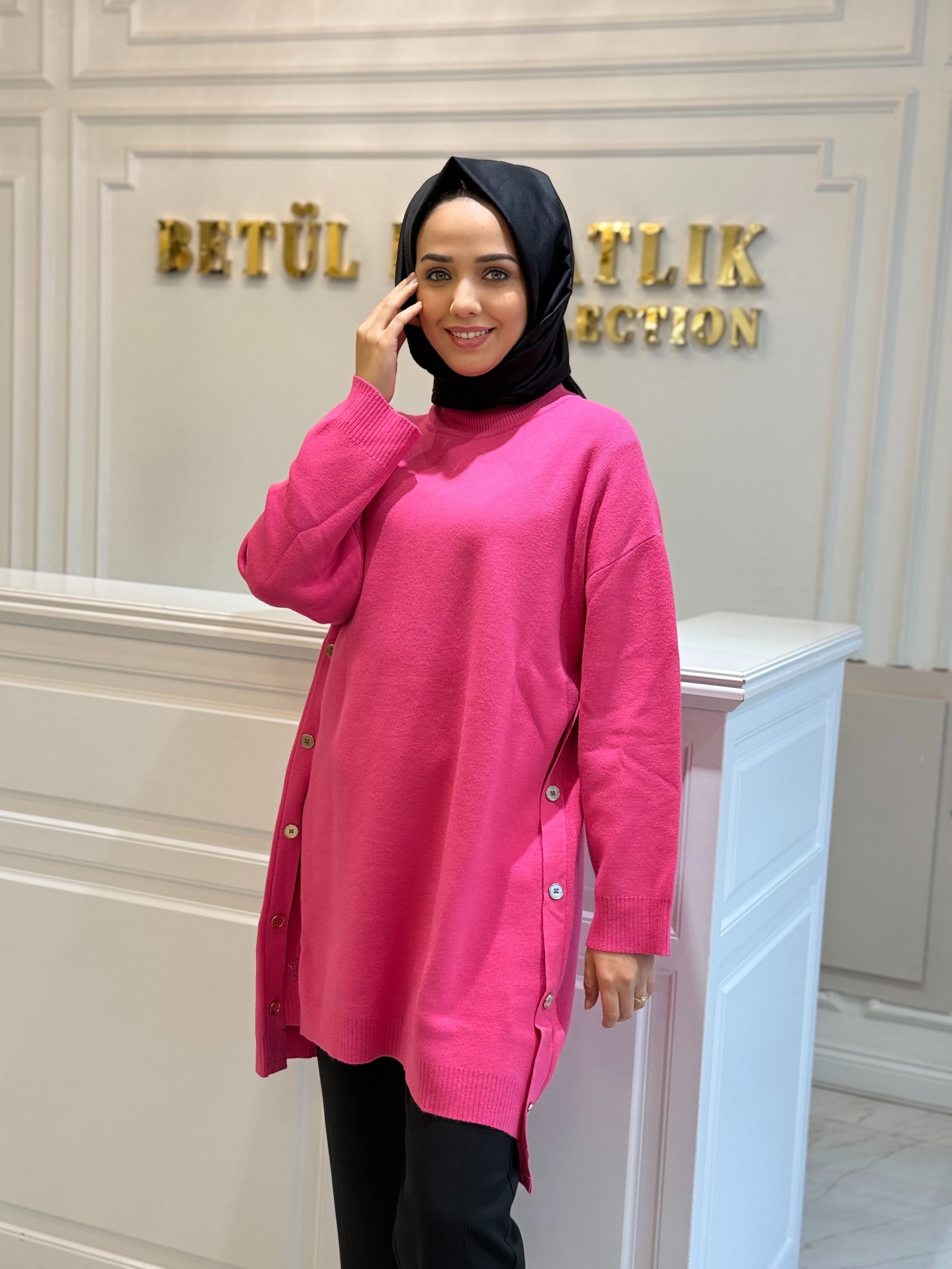 GHISA 4656 TUNİK FUŞYA