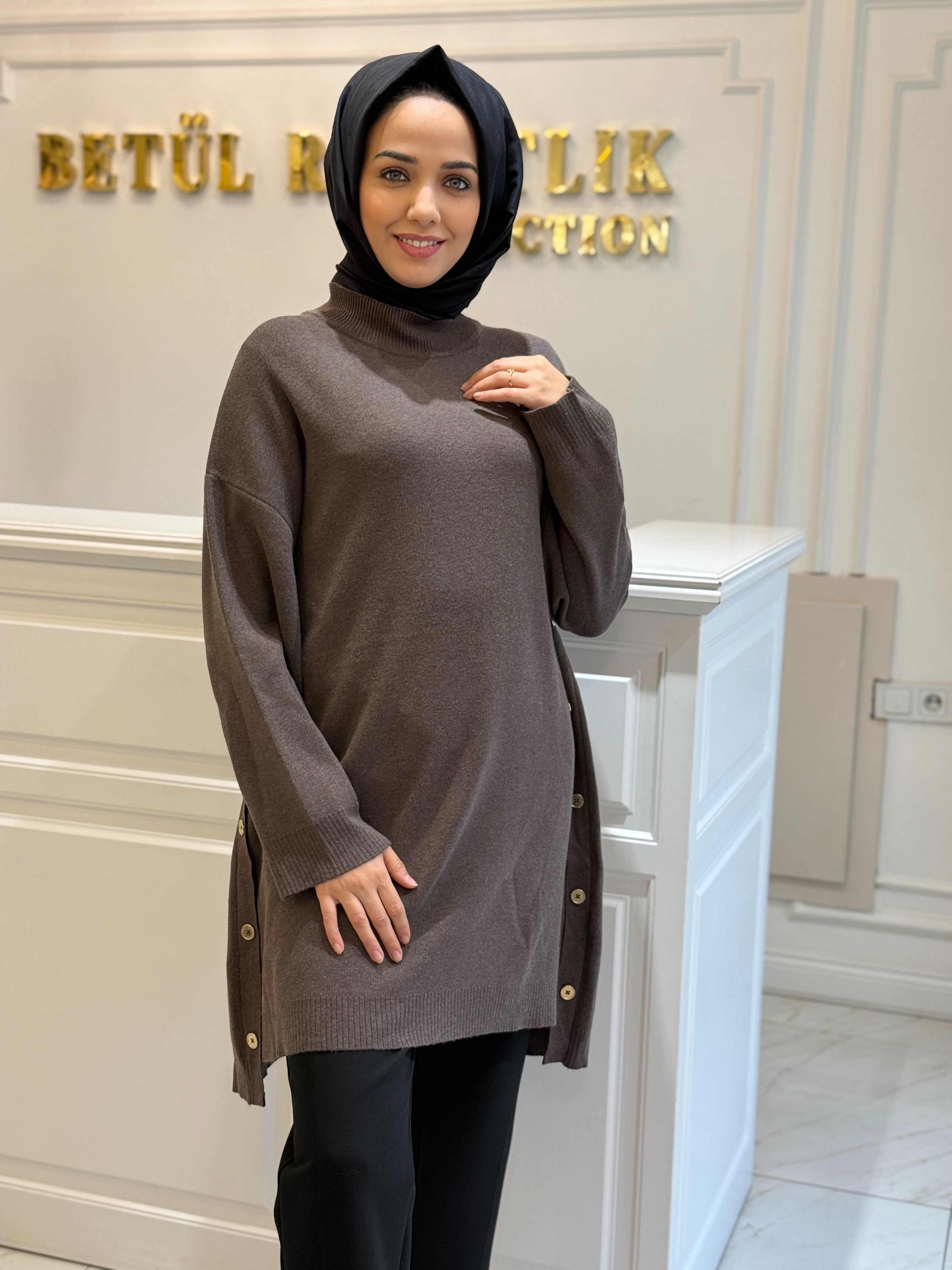 GHISA 4656 TUNİK KAHVE
