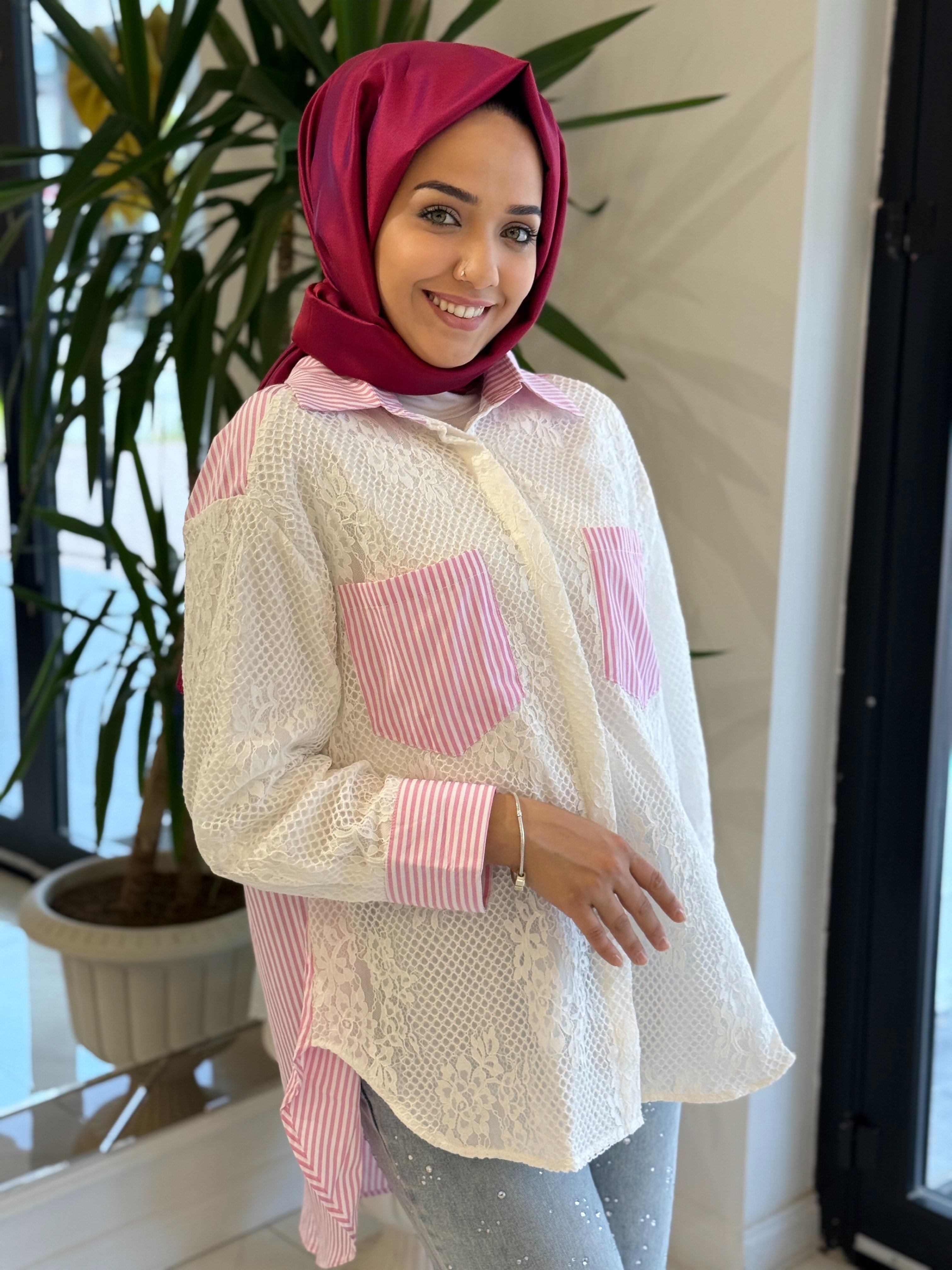 GHISA 4431 GÖMLEK PEMBE