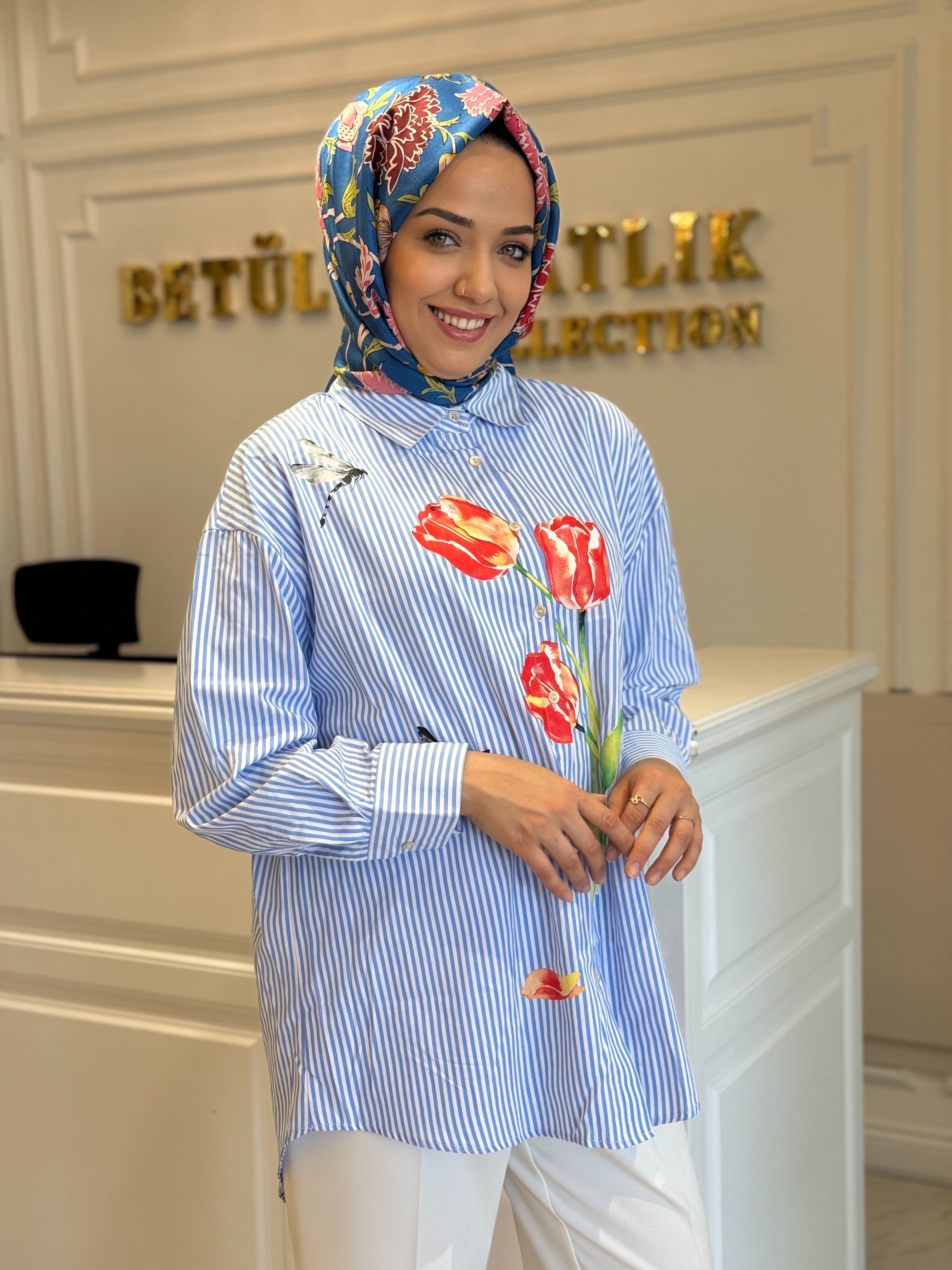 GHISA 4432 GÖMLEK MAVİ