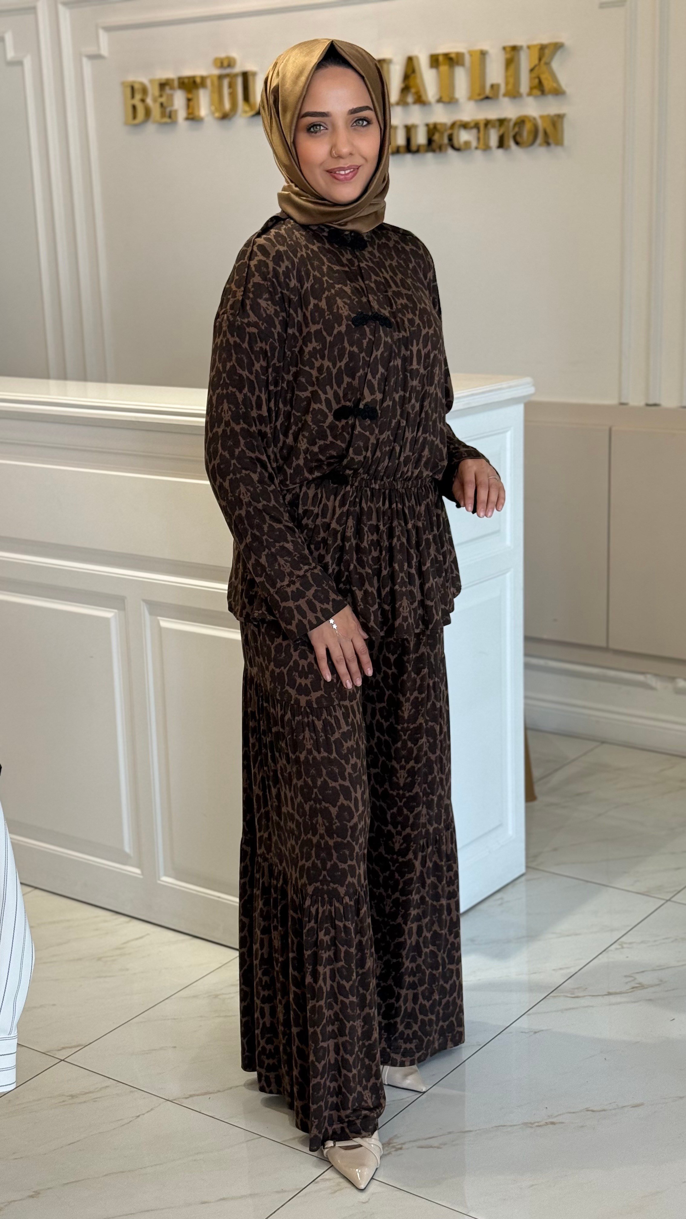 GHISA 9549 TAKIM KAHVE LEOPAR