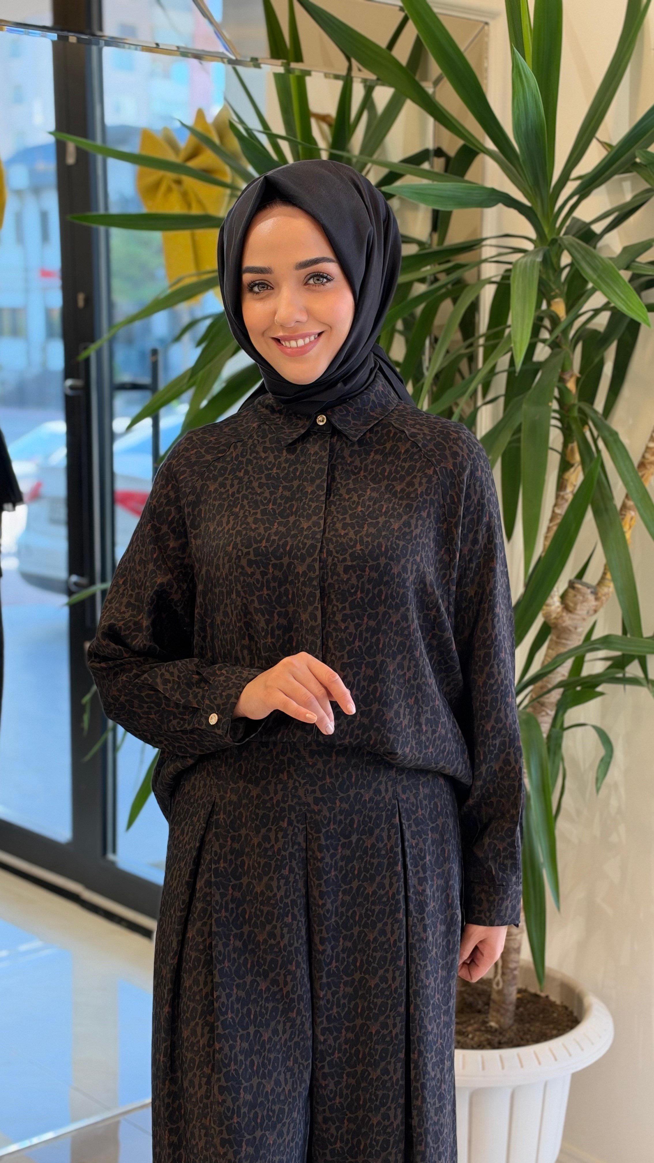 GHISA 9551 TAKIM KAHVE LEOPAR
