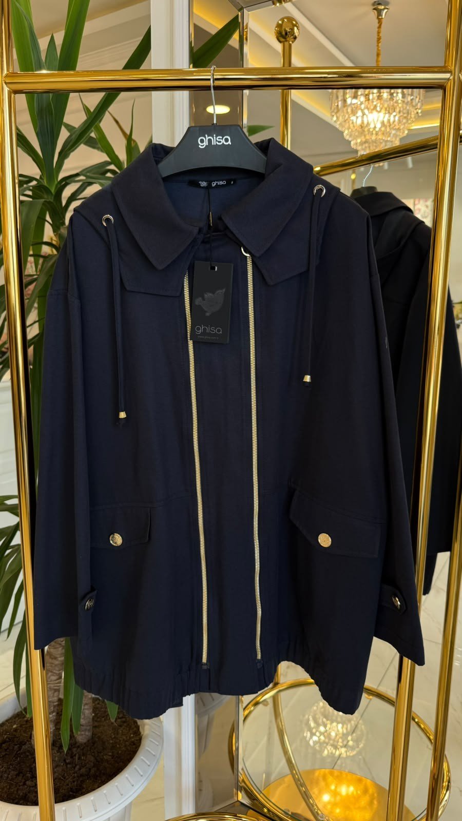 GHISA 2719 TRENCH LACİVERT