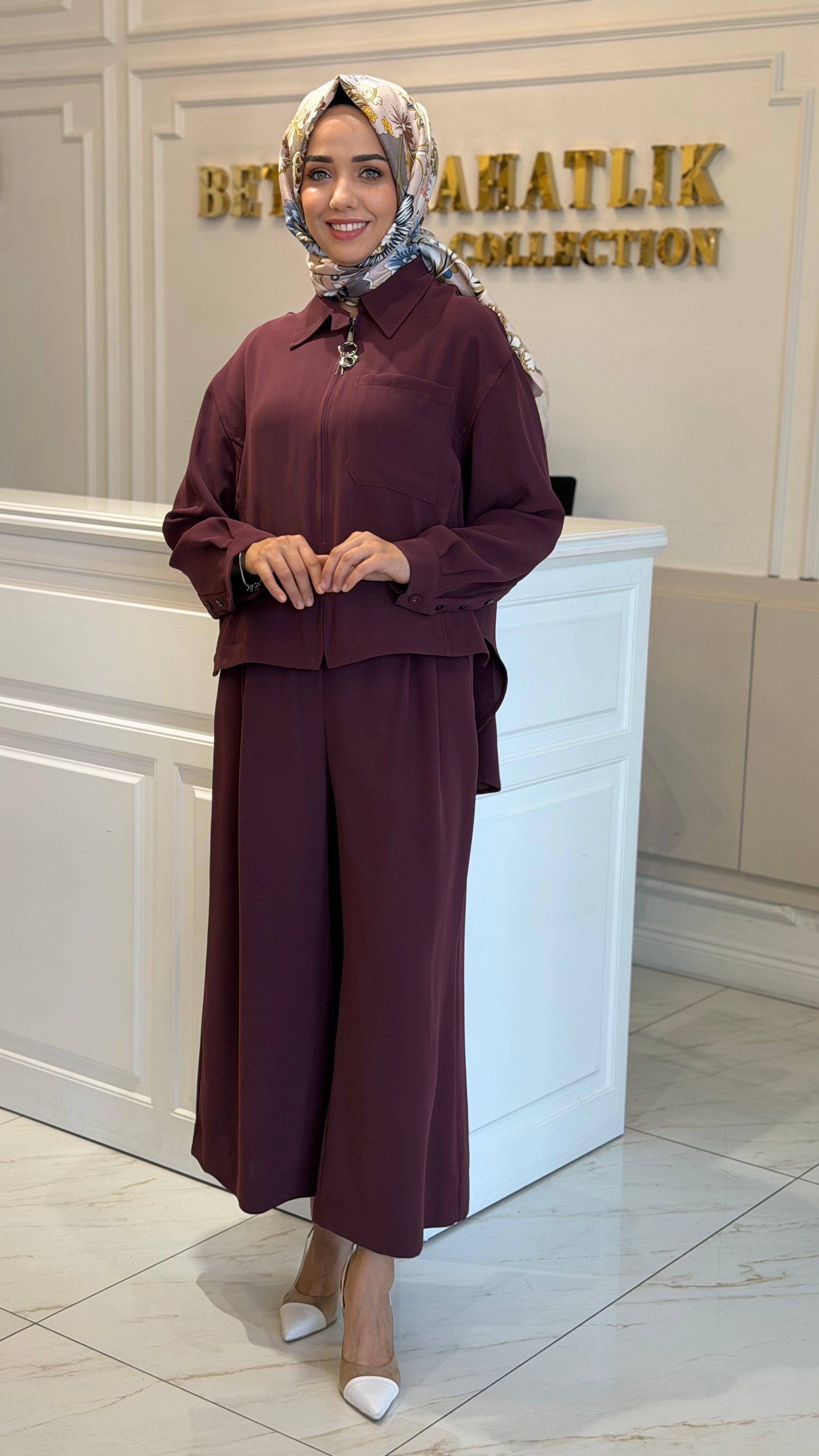 MISSEMRAMISS 5527 ROSELLA CEKET PANTOLONLU TAKIM BORDO