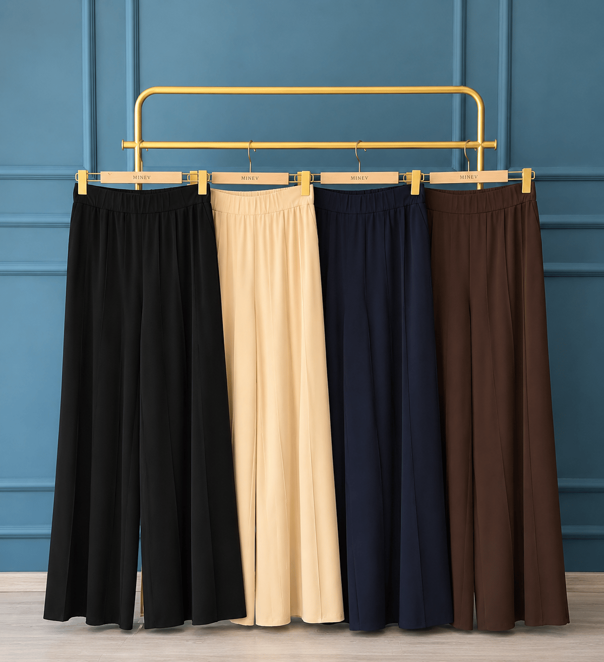 SENTEZ 5612 LİORA GENİŞ PAÇA ÖRME PANTOLON