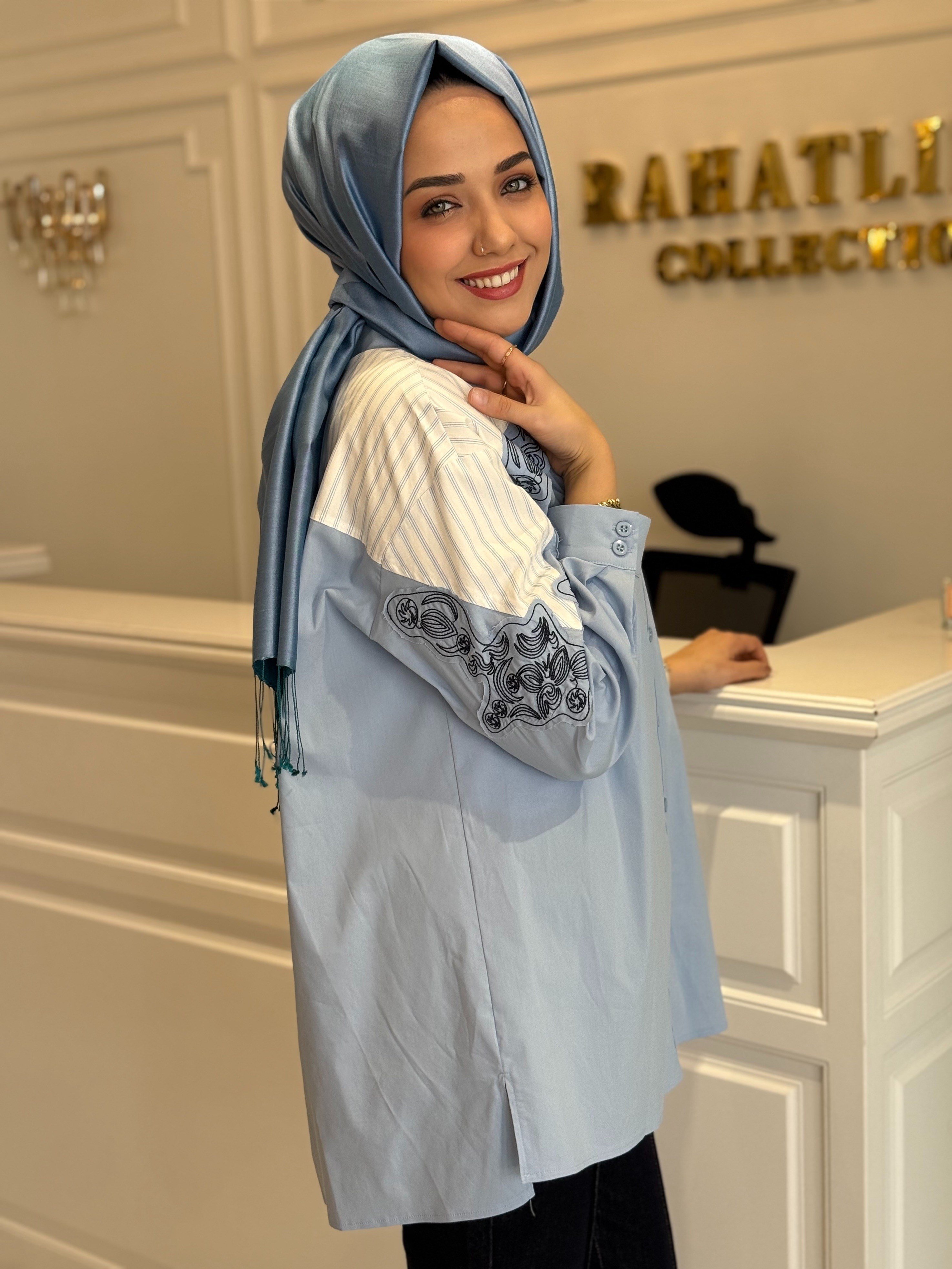TIĞ TRİKO 4013 GÖMLEK MAVİ