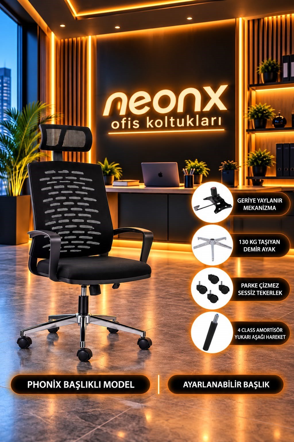Phonix Başlıklı Çalışma Koltuğu