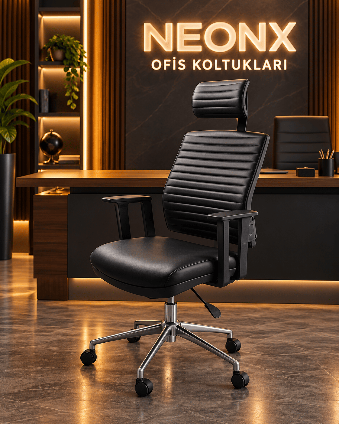 Relax Pro Çalışma Koltuğu Deri Modeli 