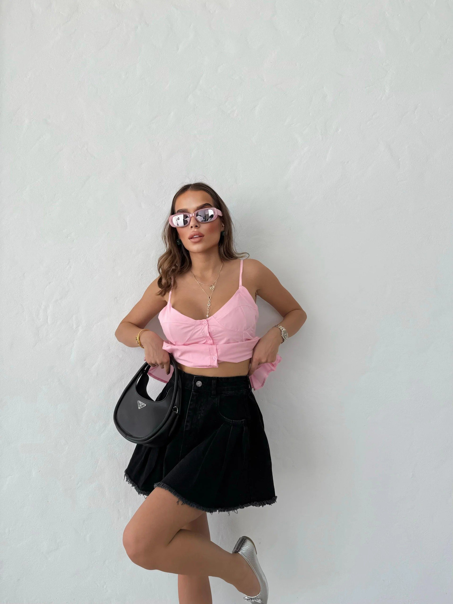 JEAN KLOŞ ETEK SİYAH