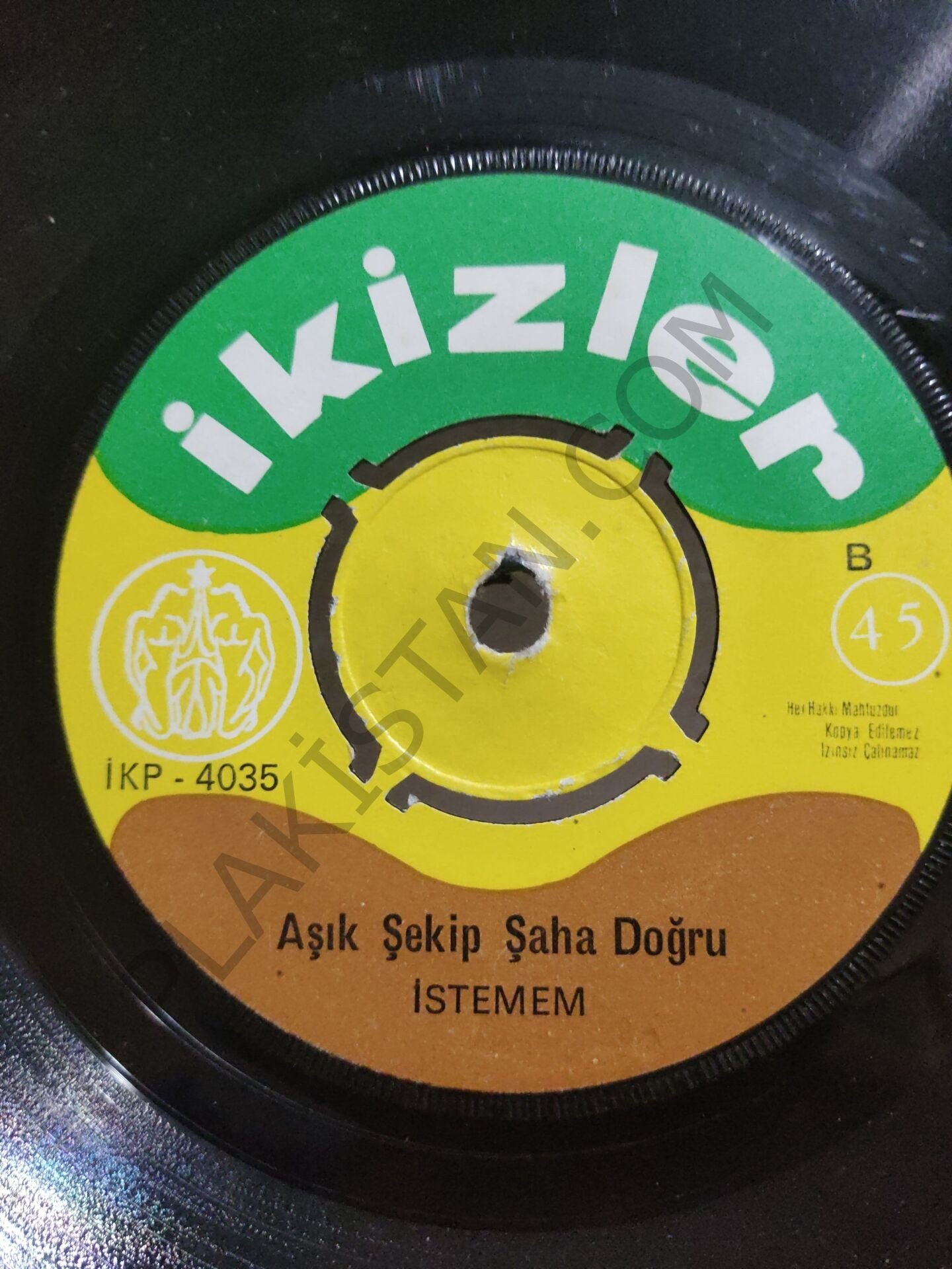 Aşık Şekip Şahadoğru Kıza benziyon  45lik PLAK