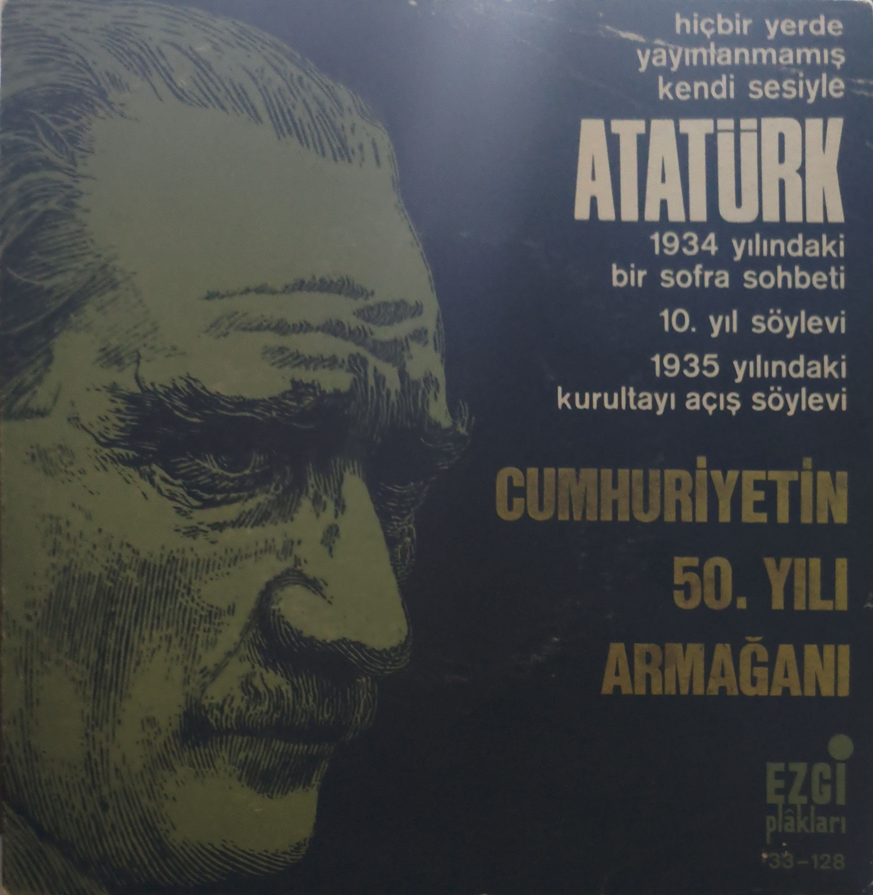 Atatürk kendi sesiyle 45 LİK PLAK 