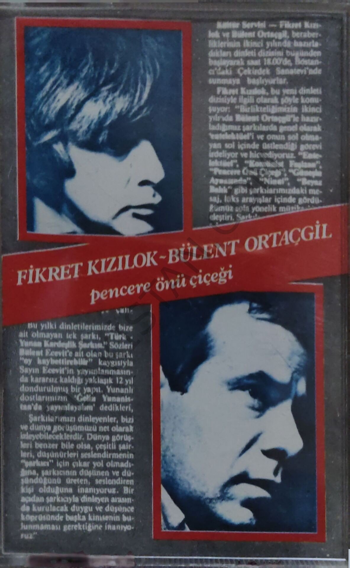 Fikret Kızılok - Bülent Ortaçgil / pencere önü çiçeği KASET