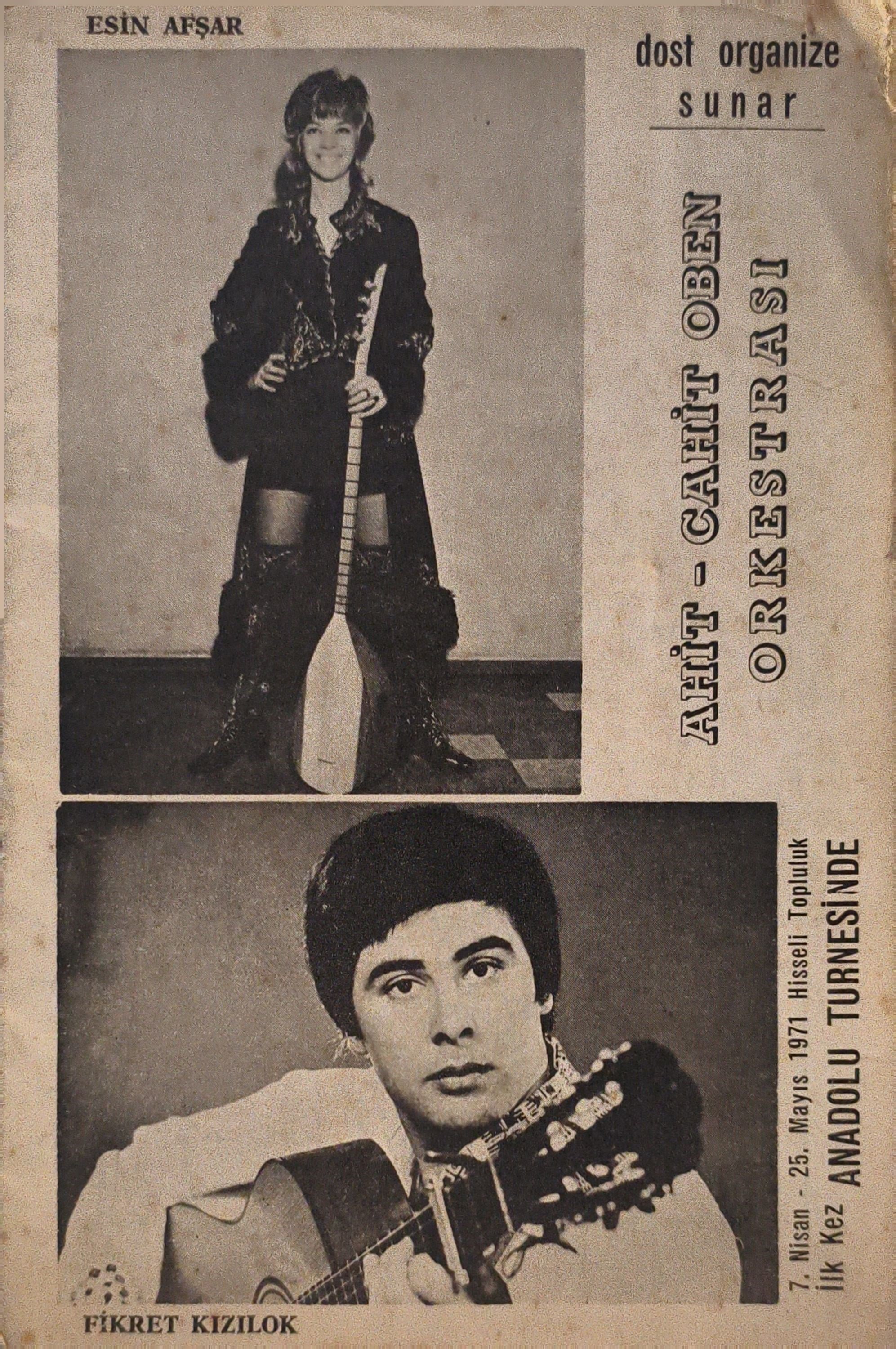 Fikret Kızılok Esin Afşar 1971 Anadolu Turnesi Kitapçığı DERGİ 