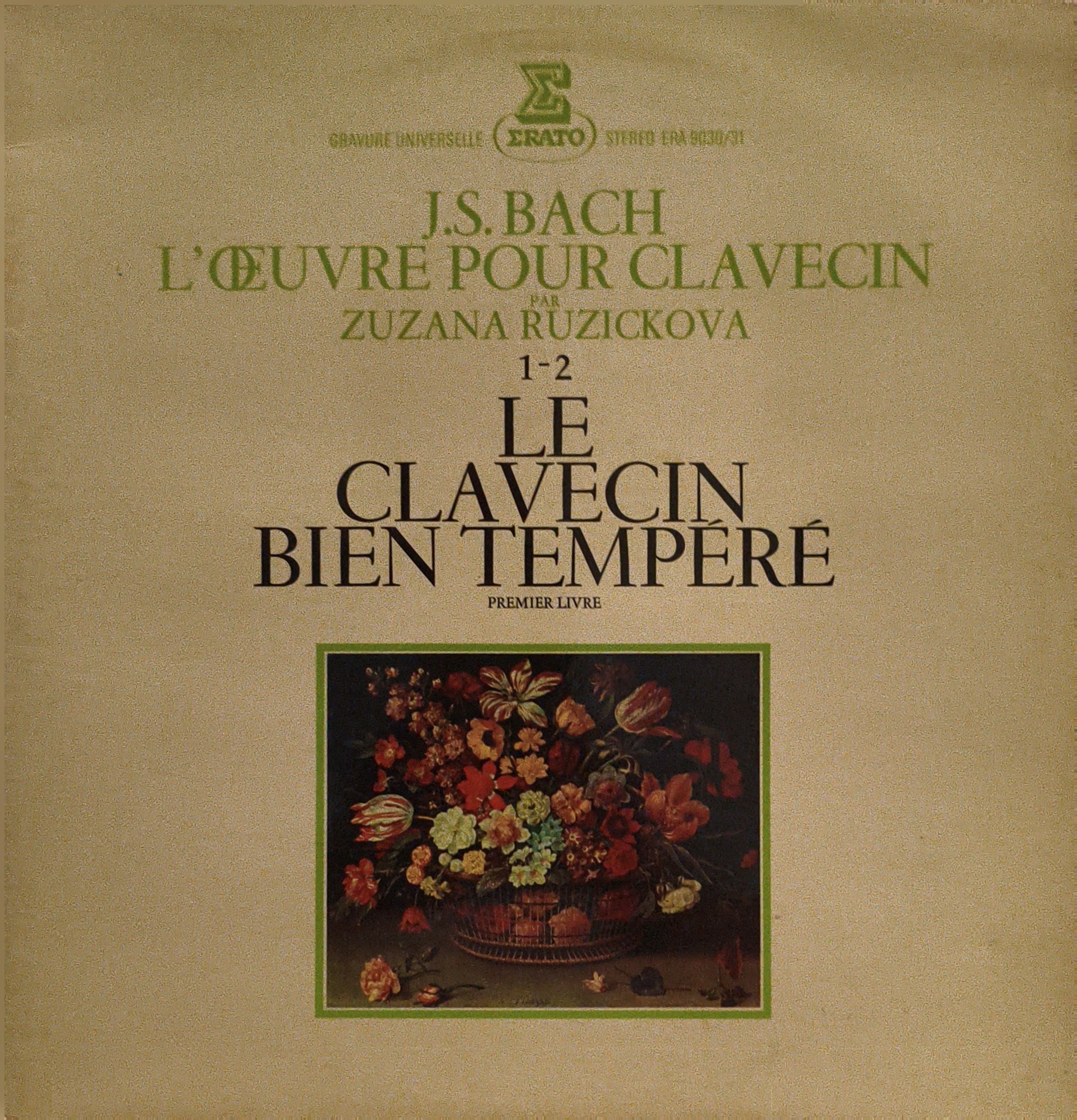 J.S. Bach - Zuzana Růžičková – Le Clavecin Bien Tempére, Premier Livre 2 LP PLAK 