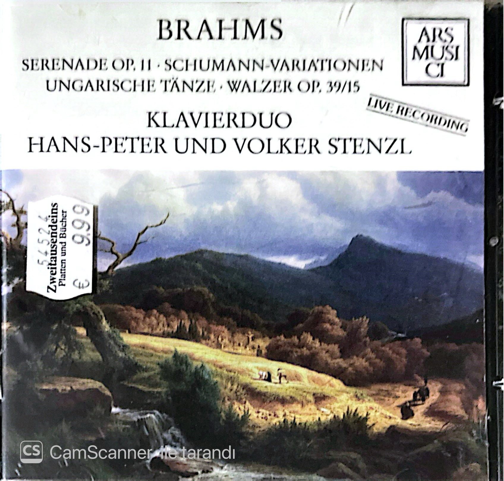 Johannes Brahms – Vierhändige Klaviermusik / Piano Music For Four Hands (Klavierduo Hans-Peter und Volker Stenzl) CD