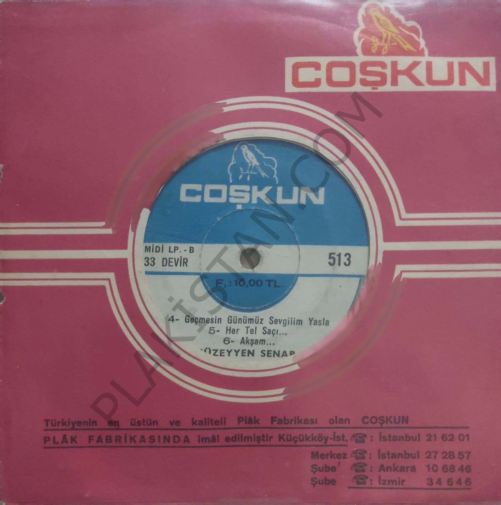 Müzeyyen Senar - Mini LP 33 DEVİR