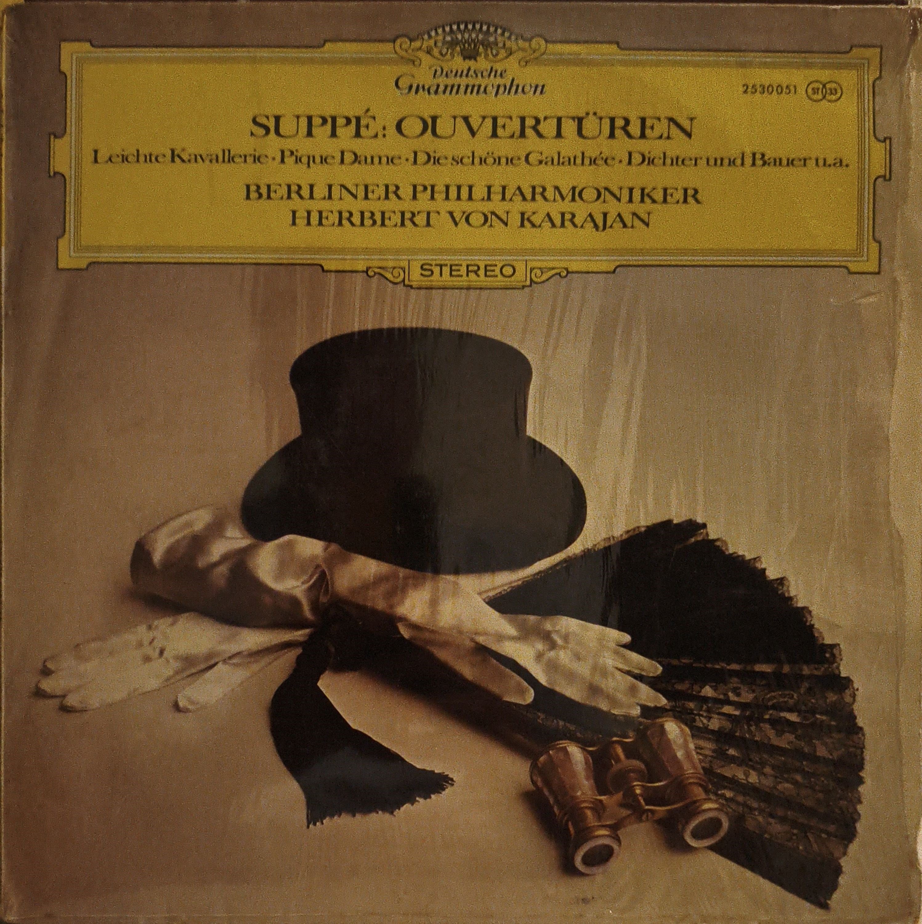 Suppé* - Berliner Philharmoniker, Herbert von Karajan – Ouvertüren - Leichte Kavallerie·Pique Dame·Die Schöne Galathée·Dichter Und Bauer U.A. LP PLAK 
