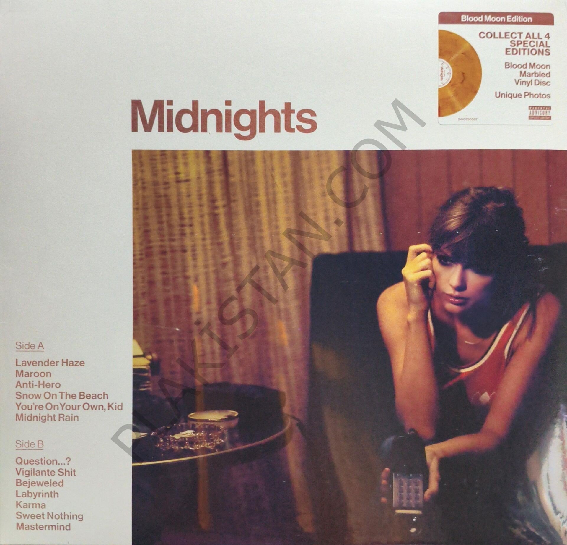 Taylor Swift - ( RENKLİ PLAK ) Midnights LP PLAK