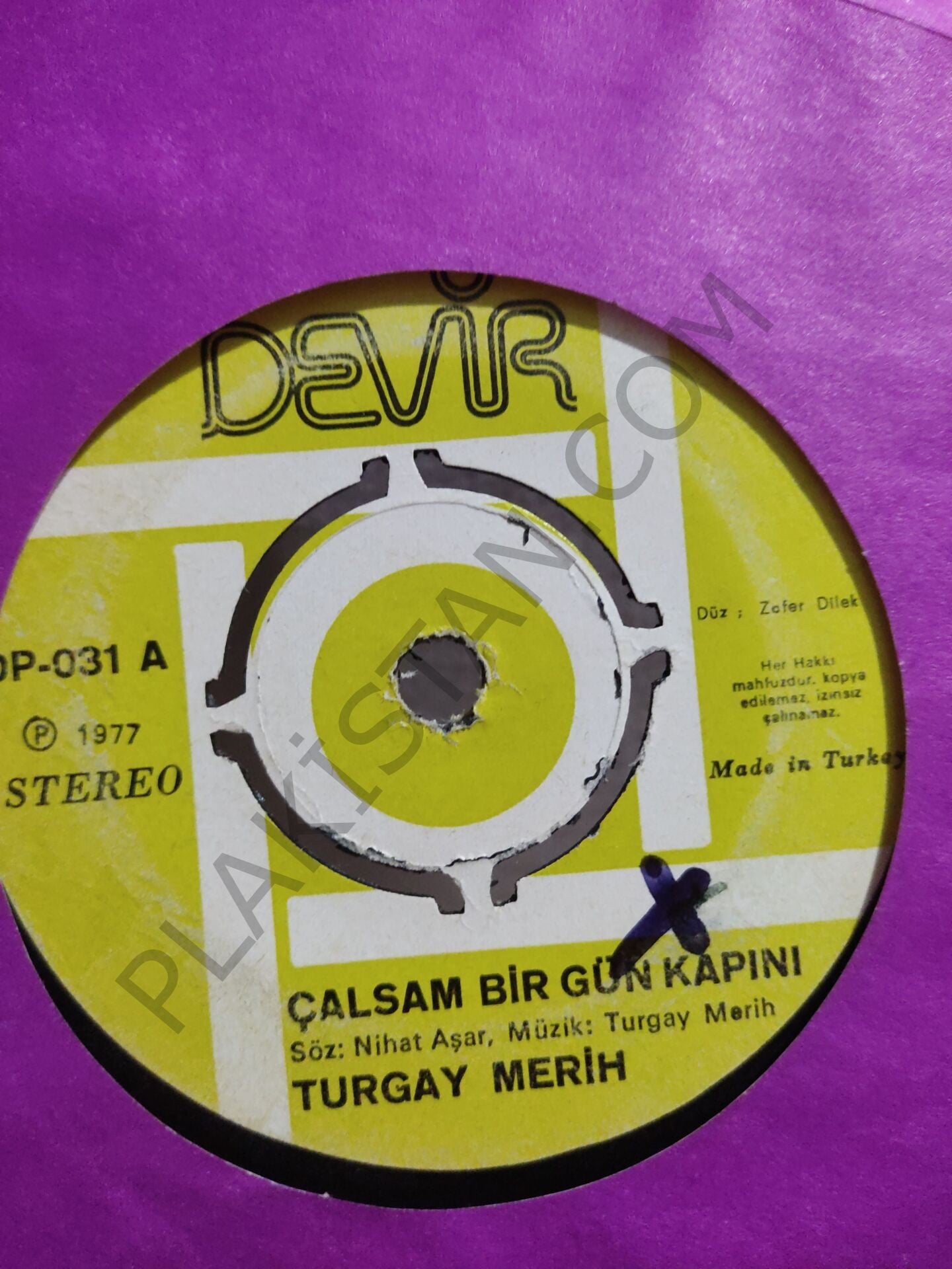 Turgay Merih - Çalsam bir gün kapını -  45lik PLAK