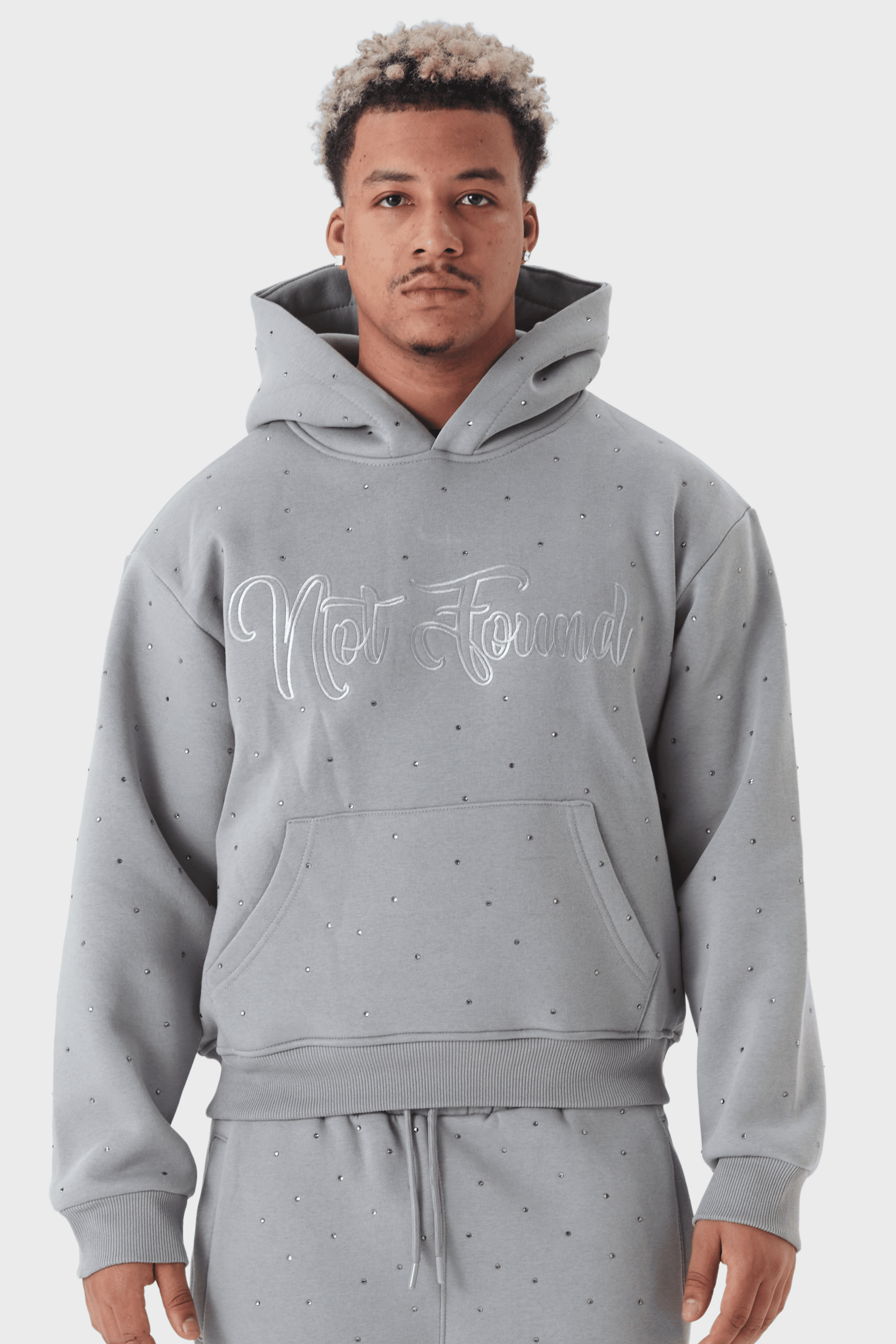 Erkek Üst Hoodie Gri