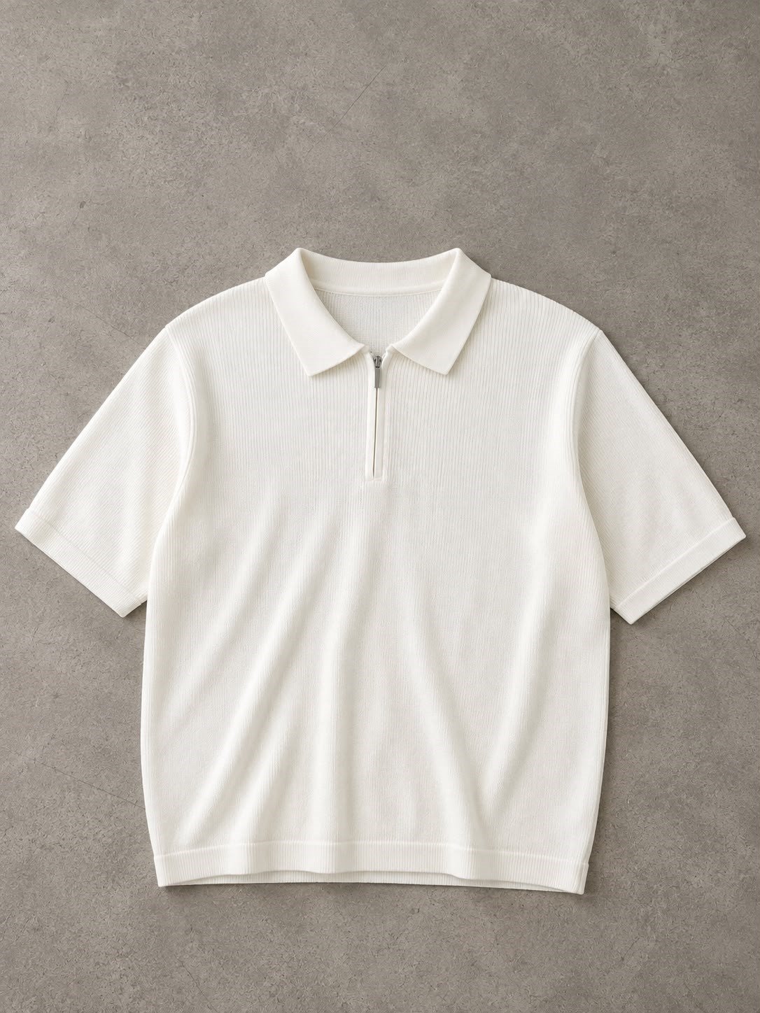 Beyaz Triko Polo Yaka T-Shirt