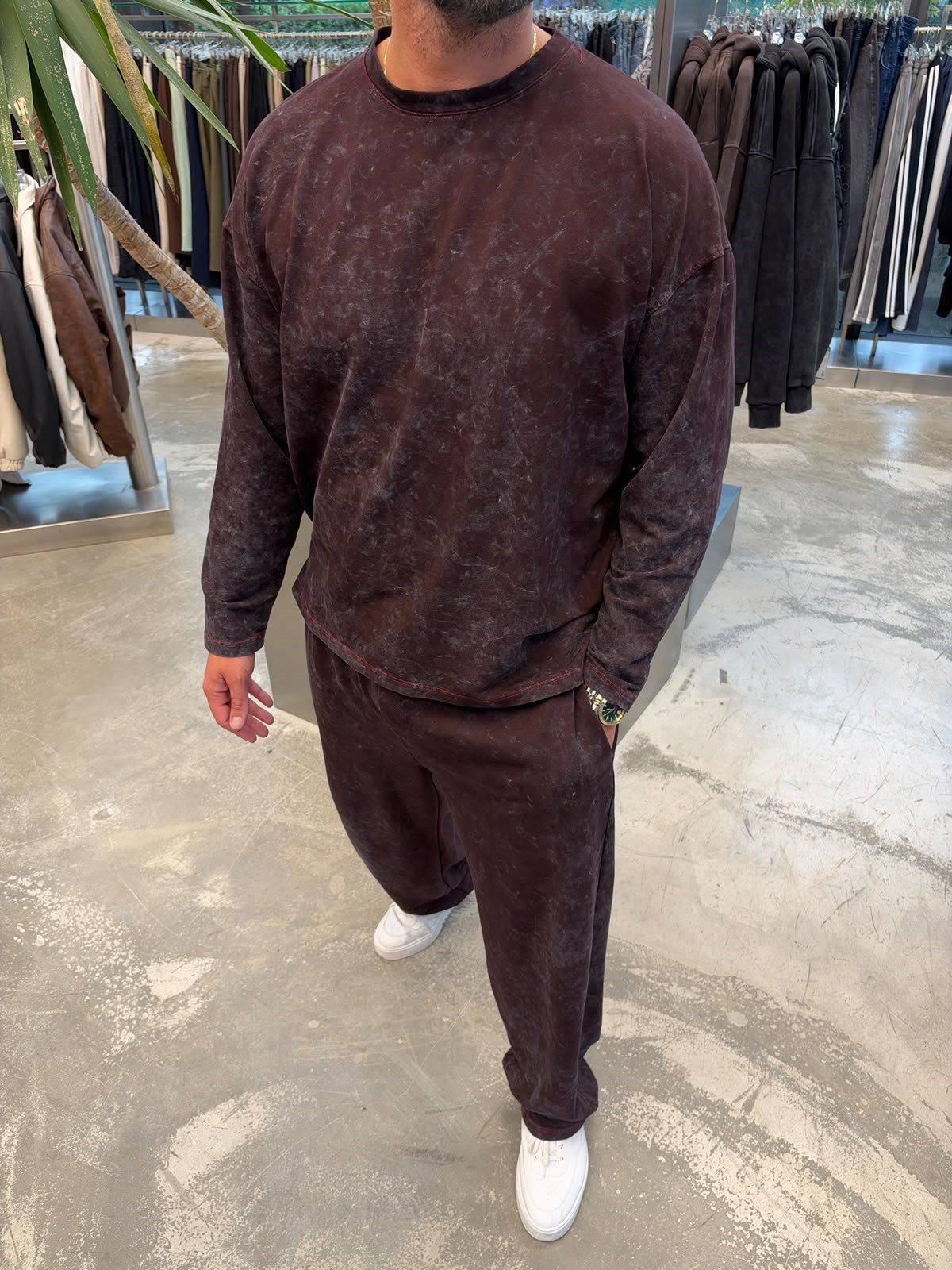 Bordo Yıkamalı Takım RS143