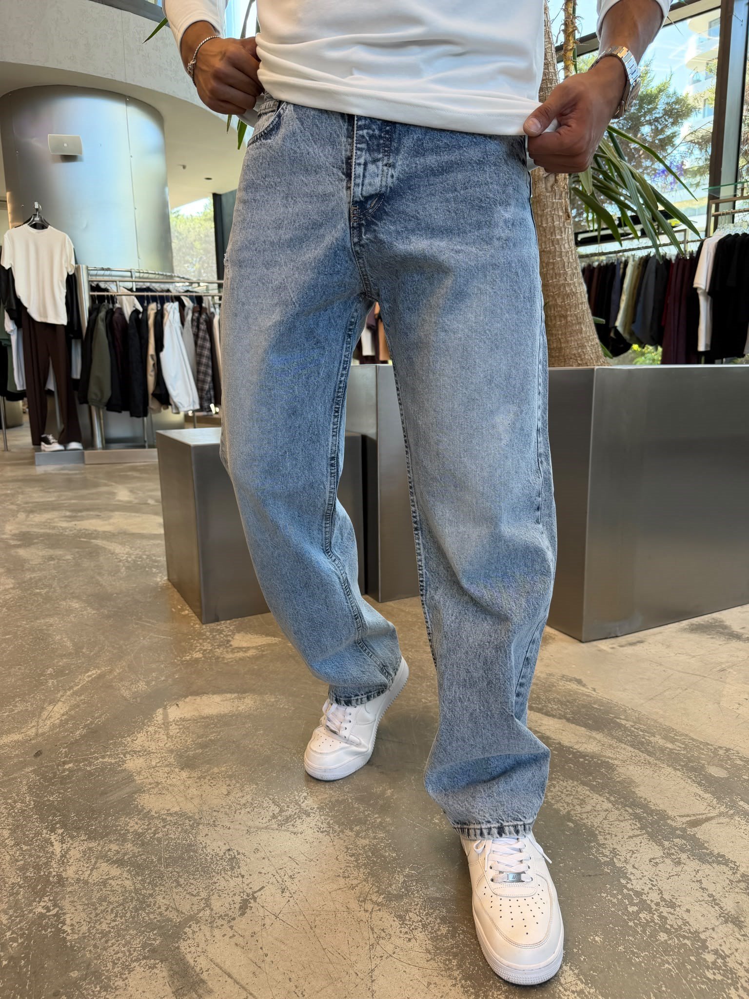 Buz Mavi Regular Fit Pantolon WE5914