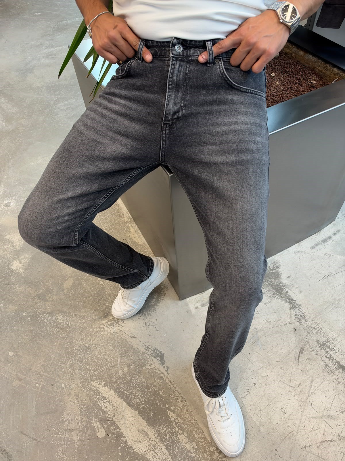 Koyu Gri Regular Kot KP089