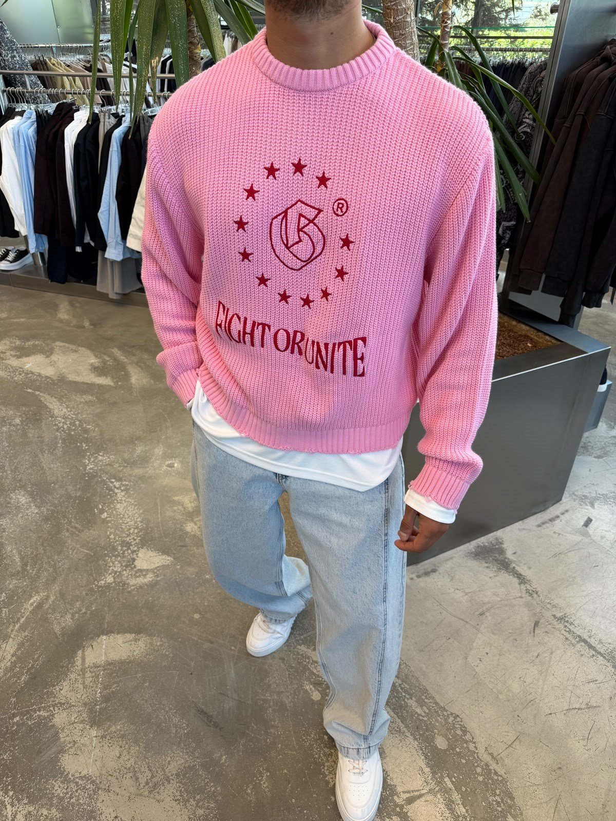 Pink Boxy-Fit Sweat